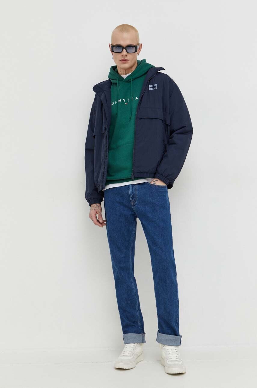 Куртка Tommy Jeans чоловіча колір синій перехідна