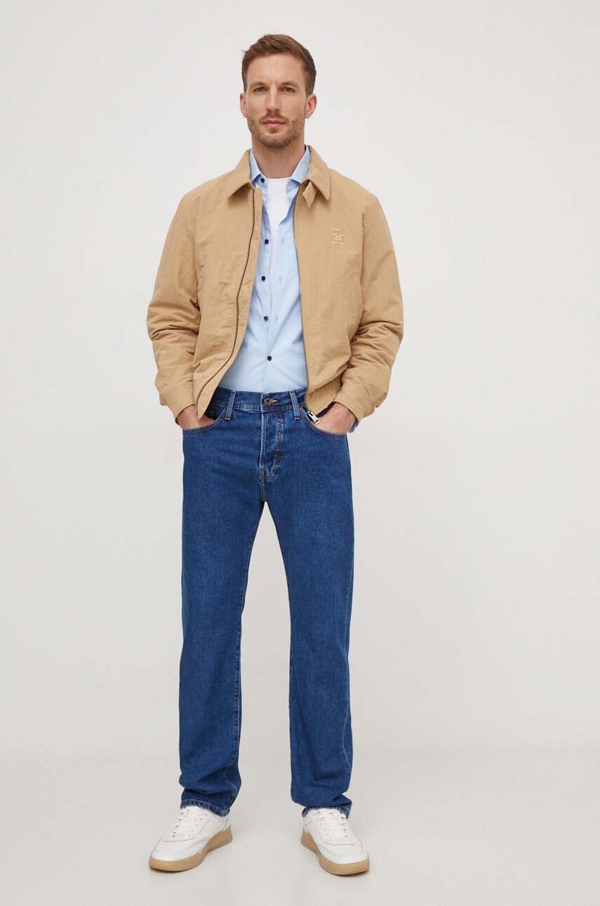 Куртка Tommy Hilfiger чоловіча колір коричневий перехідна
