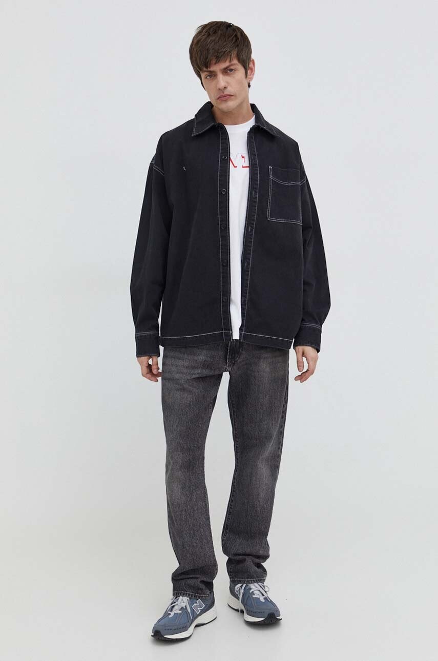 Куртка-сорочка G-Star Raw колір чорний перехідна