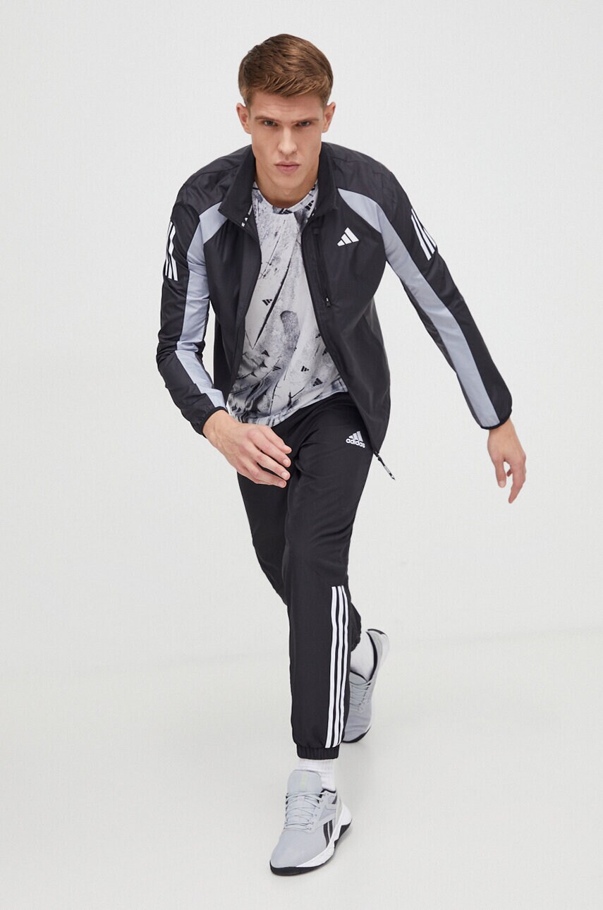 Вітровка adidas Performance Own the Run колір чорний перехідна
