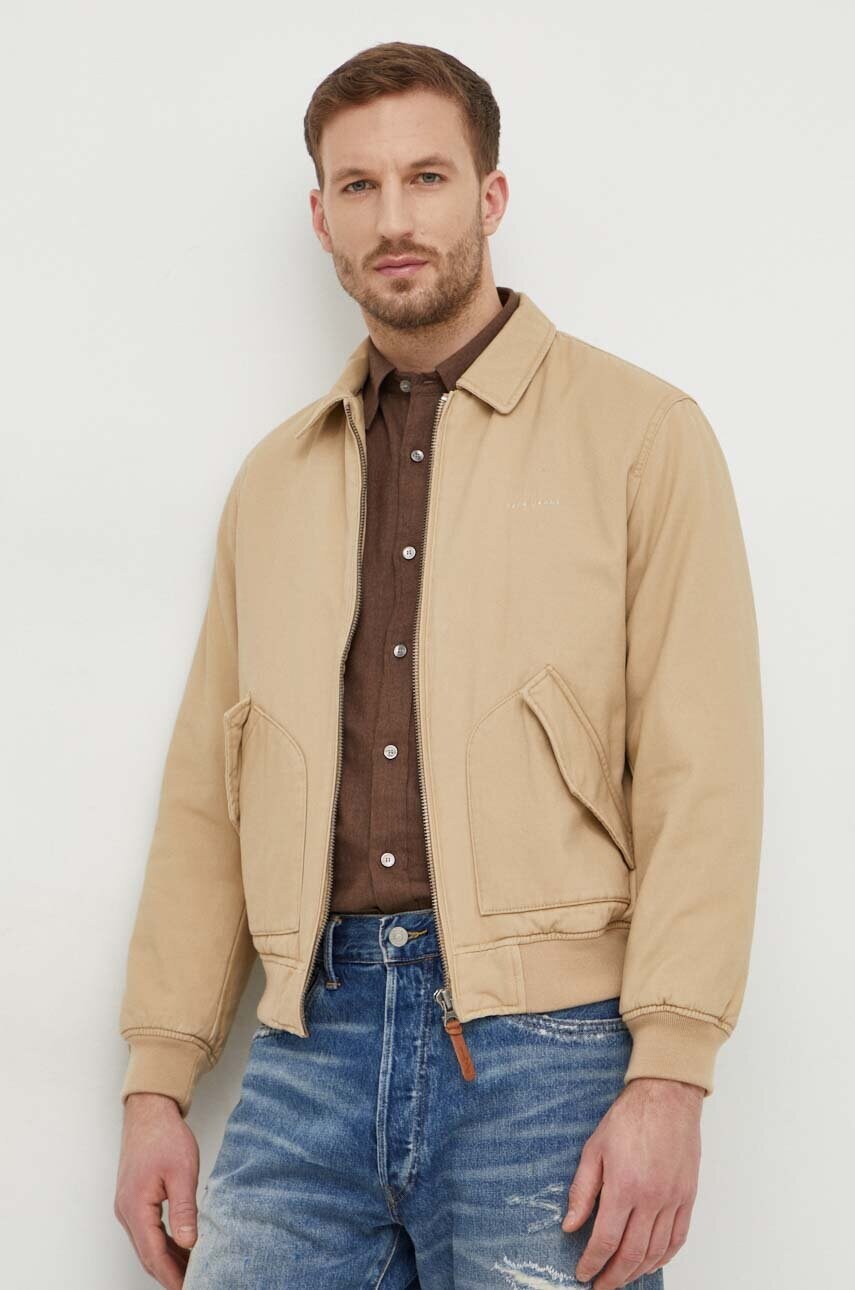 Бавовняна куртка Pepe Jeans VACHEL колір бежевий перехідна PM402873