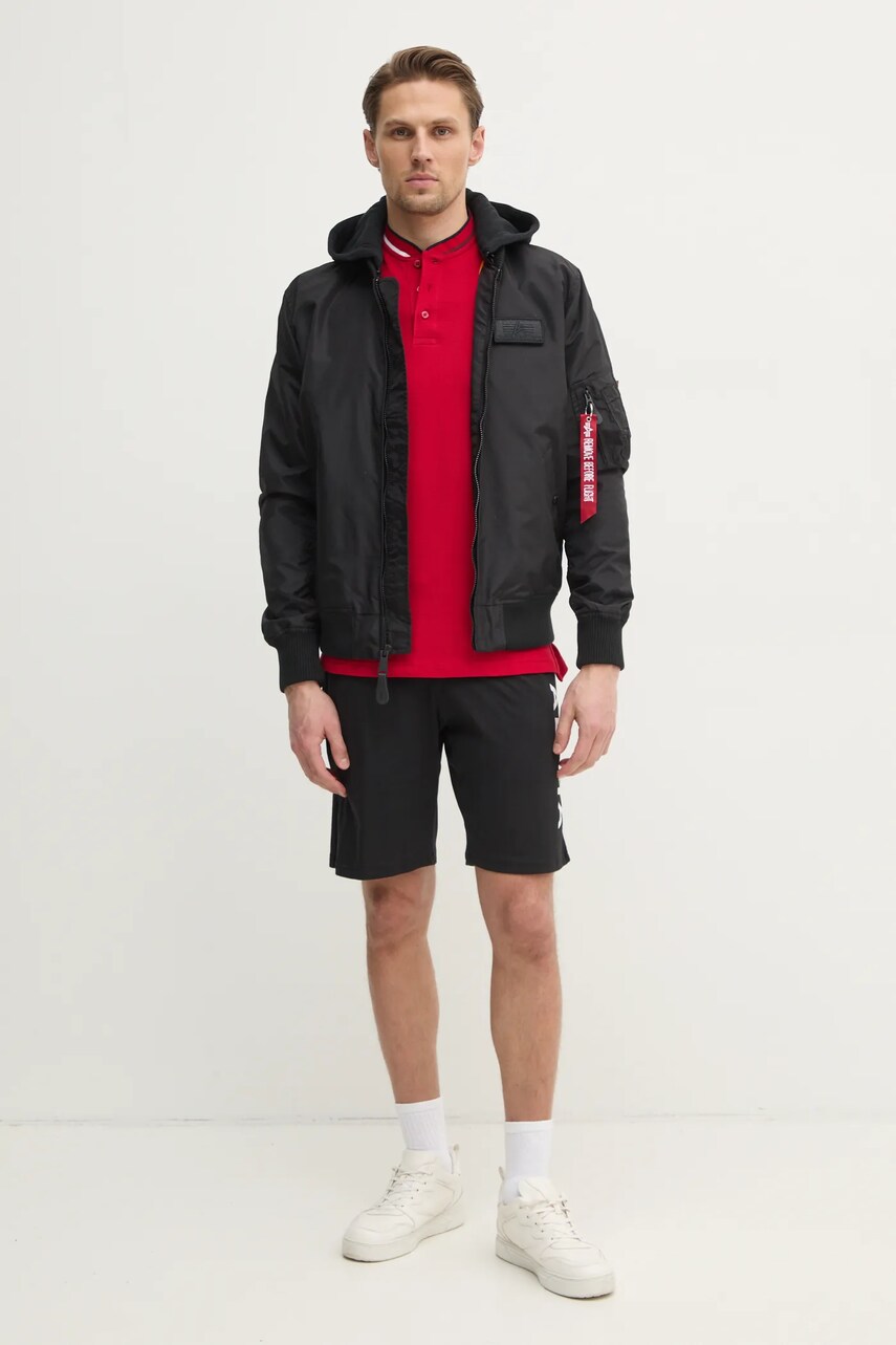 Куртка Alpha Industries MA-1 TT Hood чоловіча колір чорний перехідна