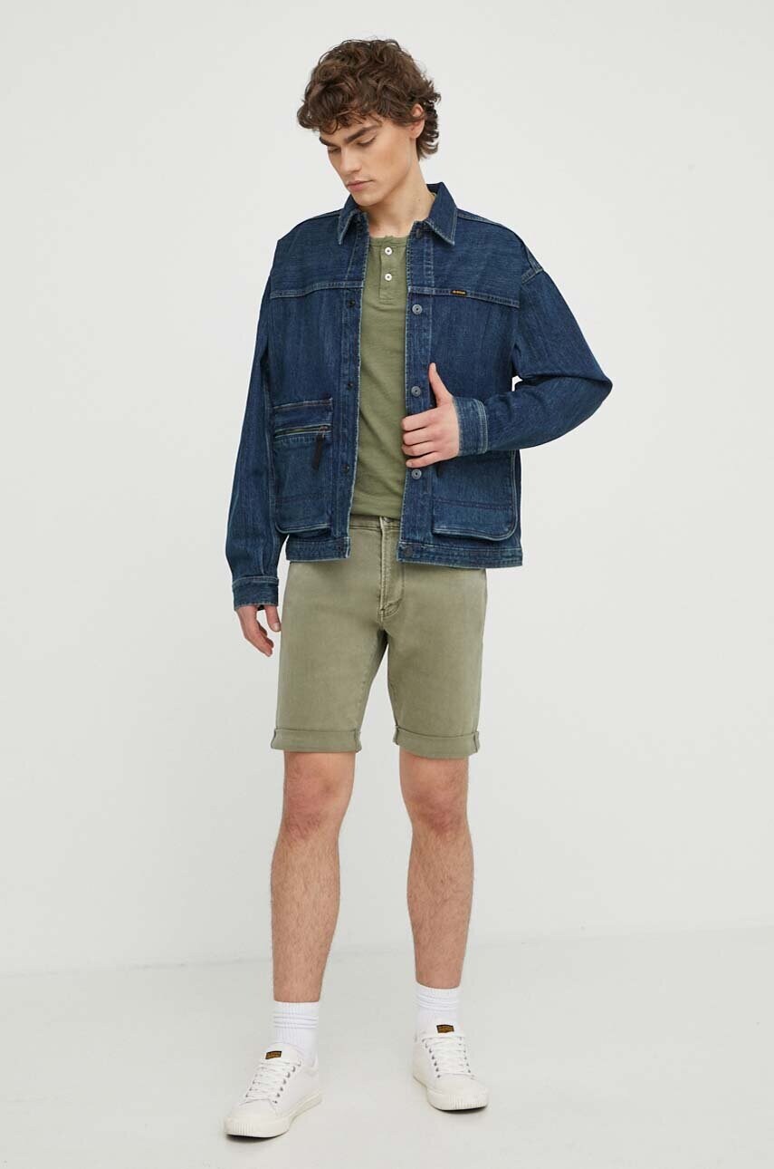 Джинсова куртка G-Star Raw чоловіча колір синій перехідна oversize