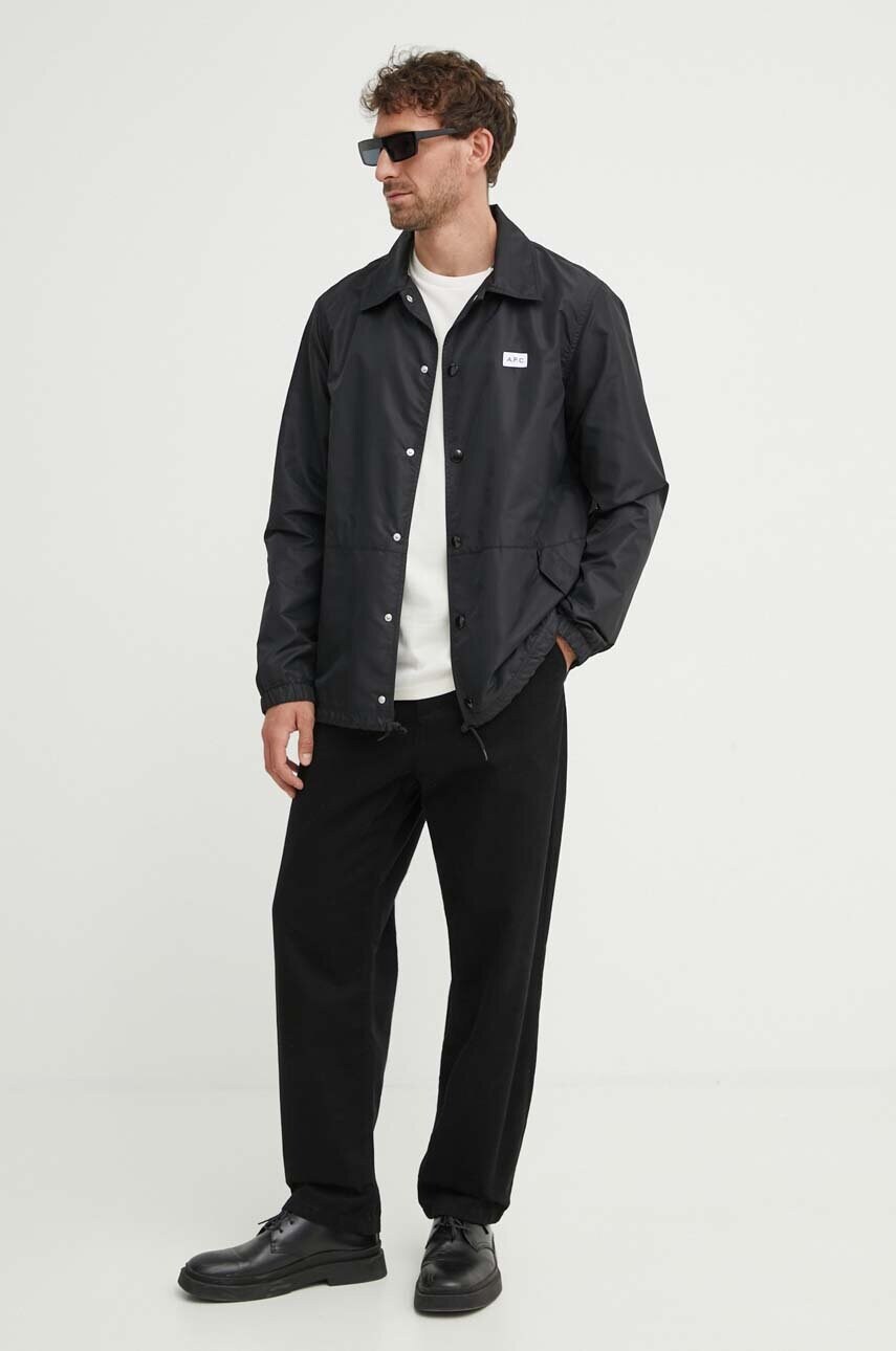 Куртка-сорочка A.P.C. Blouson Aleksi колір чорний перехідна PAAFA.H02739.LZZ