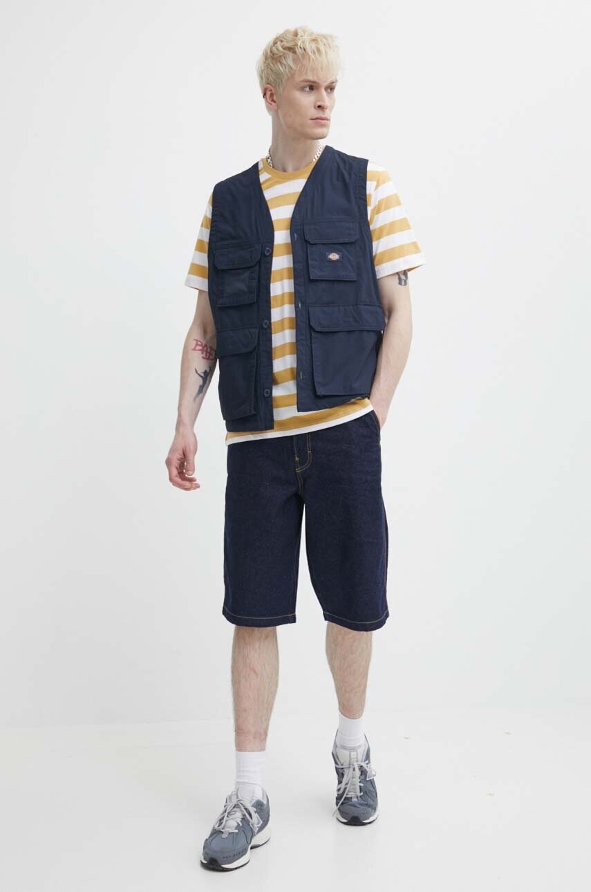 Безрукавка Dickies FISHERSVILLE VEST чоловіча колір синій перехідна DK0A4YQP