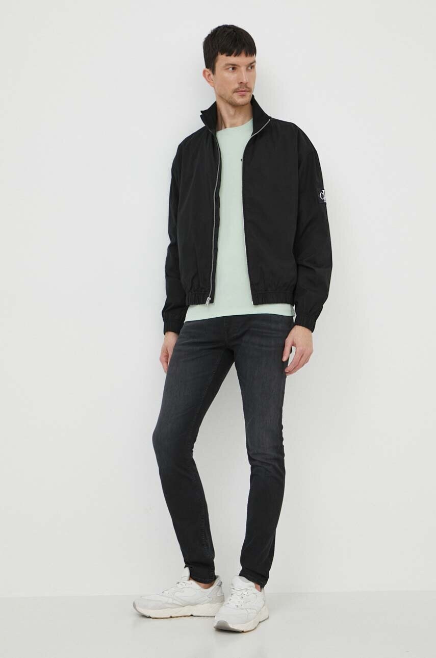 Куртка Calvin Klein Jeans чоловіча колір чорний перехідна oversize