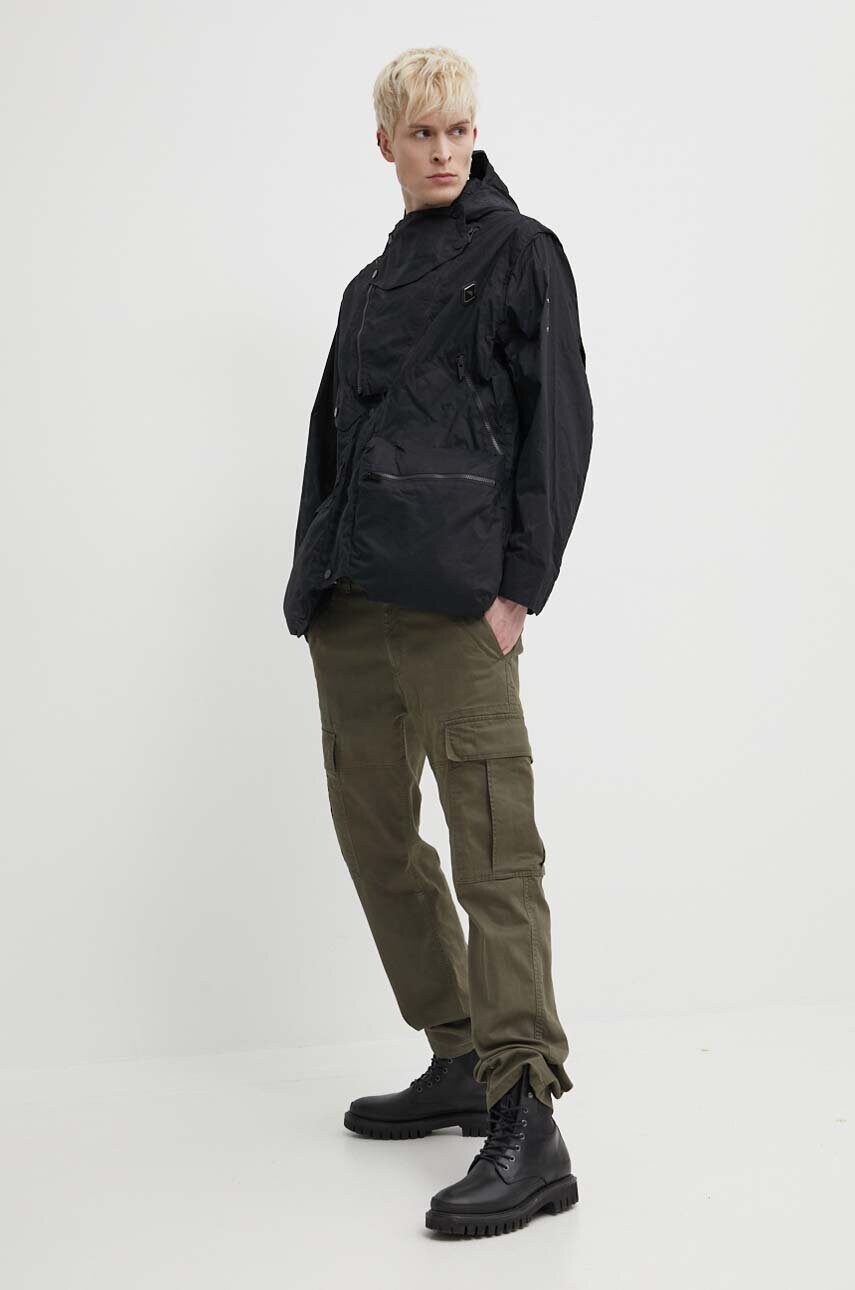 Бавовняна куртка A-COLD-WALL* Cargo Storm Jacket колір чорний перехідна ACWMO254