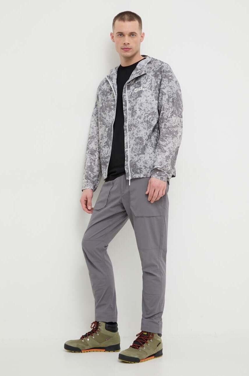Куртка outdoor Jack Wolfskin Prelight Wind колір сірий