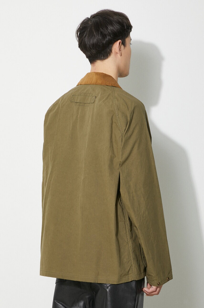 Бавовняна куртка Barbour Modified Transport Casual колір зелений перехідна MCA0966