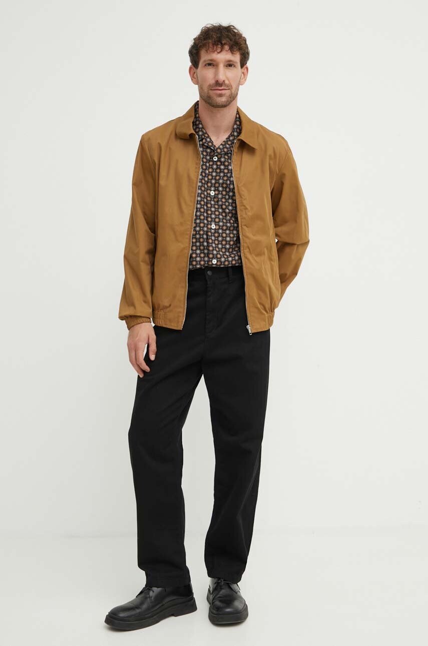 Куртка A.P.C. blouson gilbert чоловіча колір коричневий перехідна COGXS-H02922