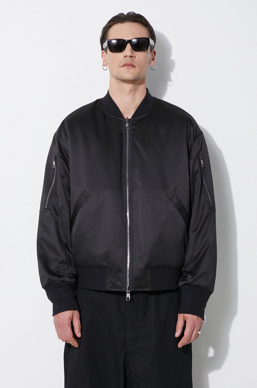 Двостороння куртка-бомбер Neil Barrett Reversible With Pocket Insert Bomber чоловіча колір чорний перехідна MY11096A-Y042-754N