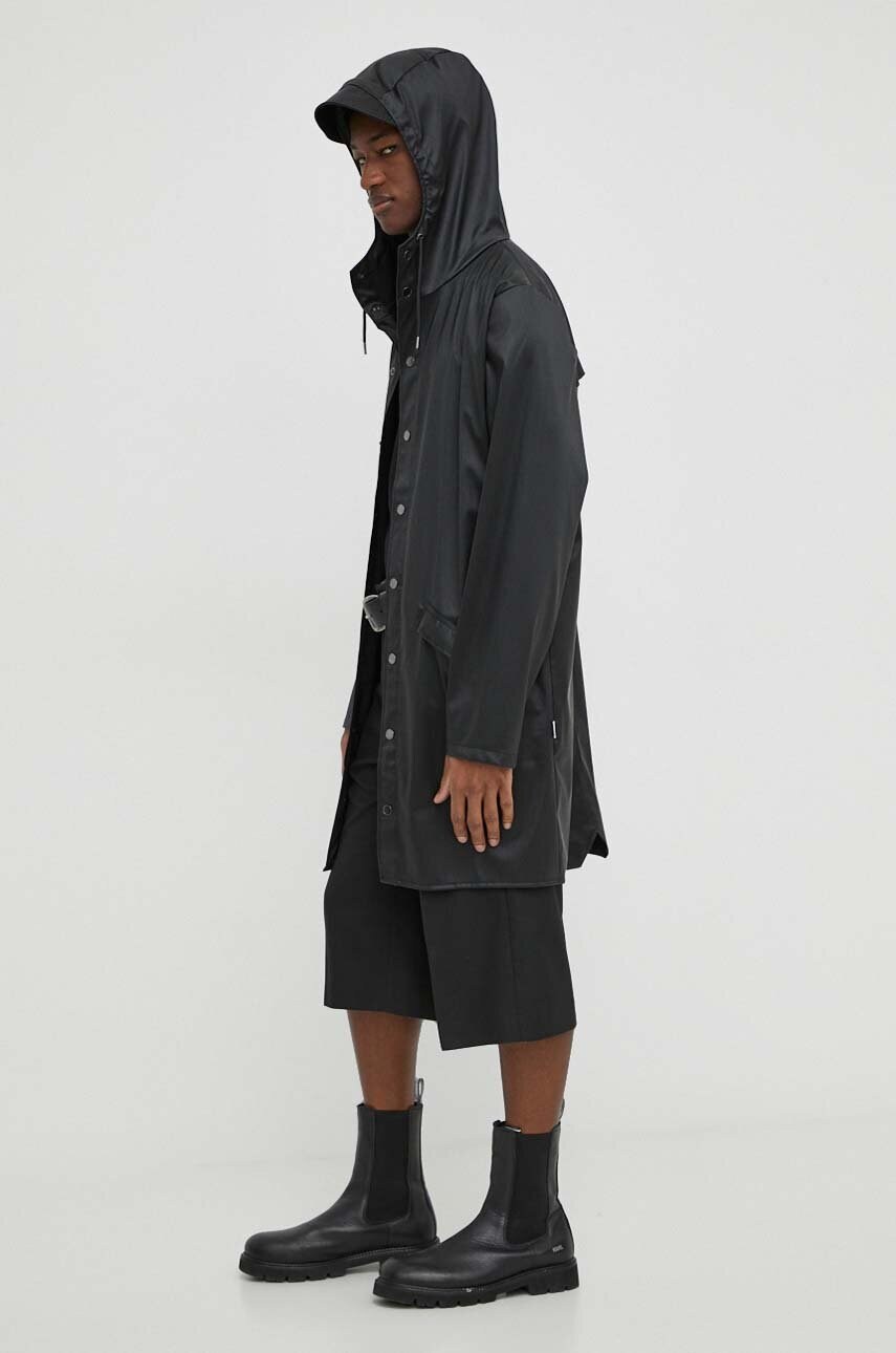 Куртка Rains 12020 Jackets колір чорний перехідна