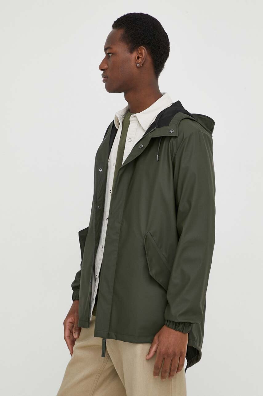 Куртка Rains 18010 Jackets колір зелений перехідна