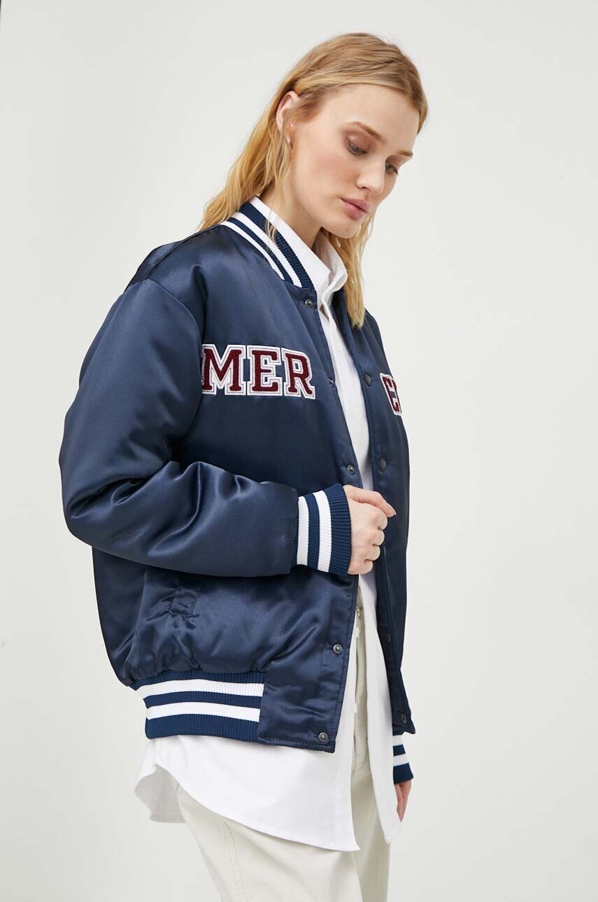 Куртка-бомбер The Mercer Brand колір синій зимова