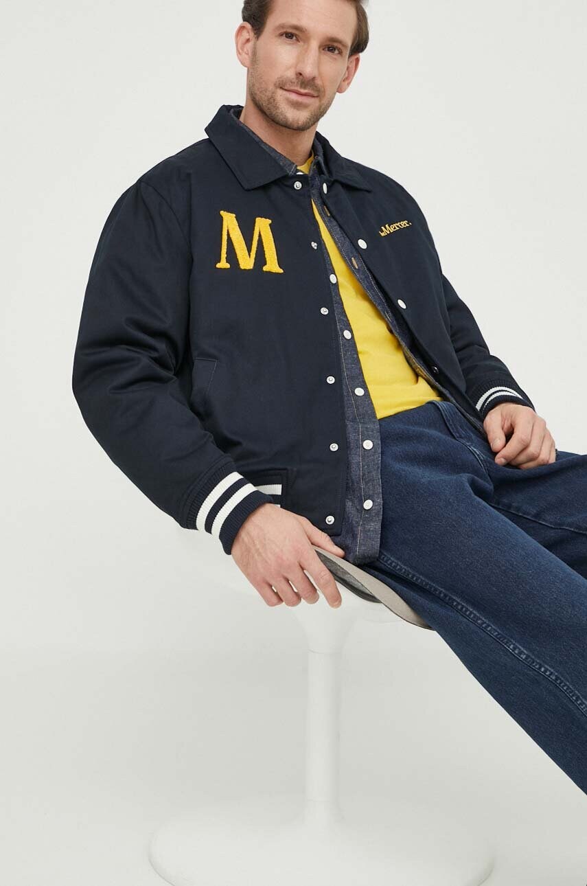 Купити Бавовняна куртка The Mercer Brand колір синій перехідна – головне зображення