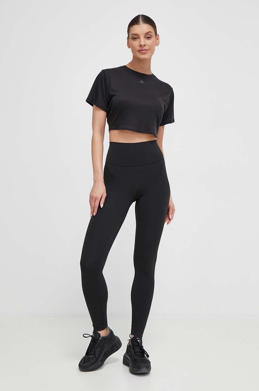 Легінси для тренувань adidas Performance All Me колір чорний однотонні