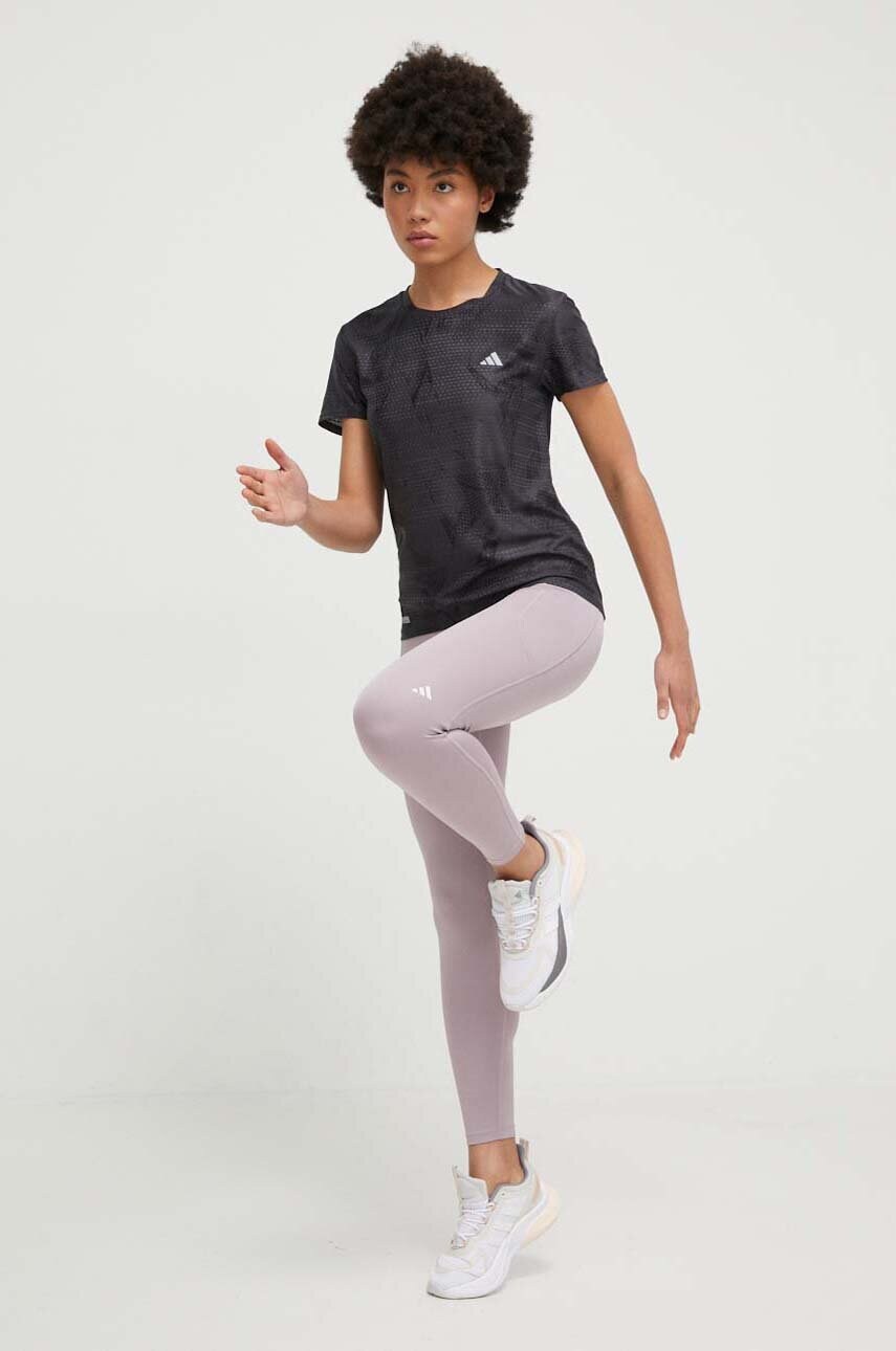 Легінси для бігу adidas Performance Daily Run колір фіолетовий однотонні