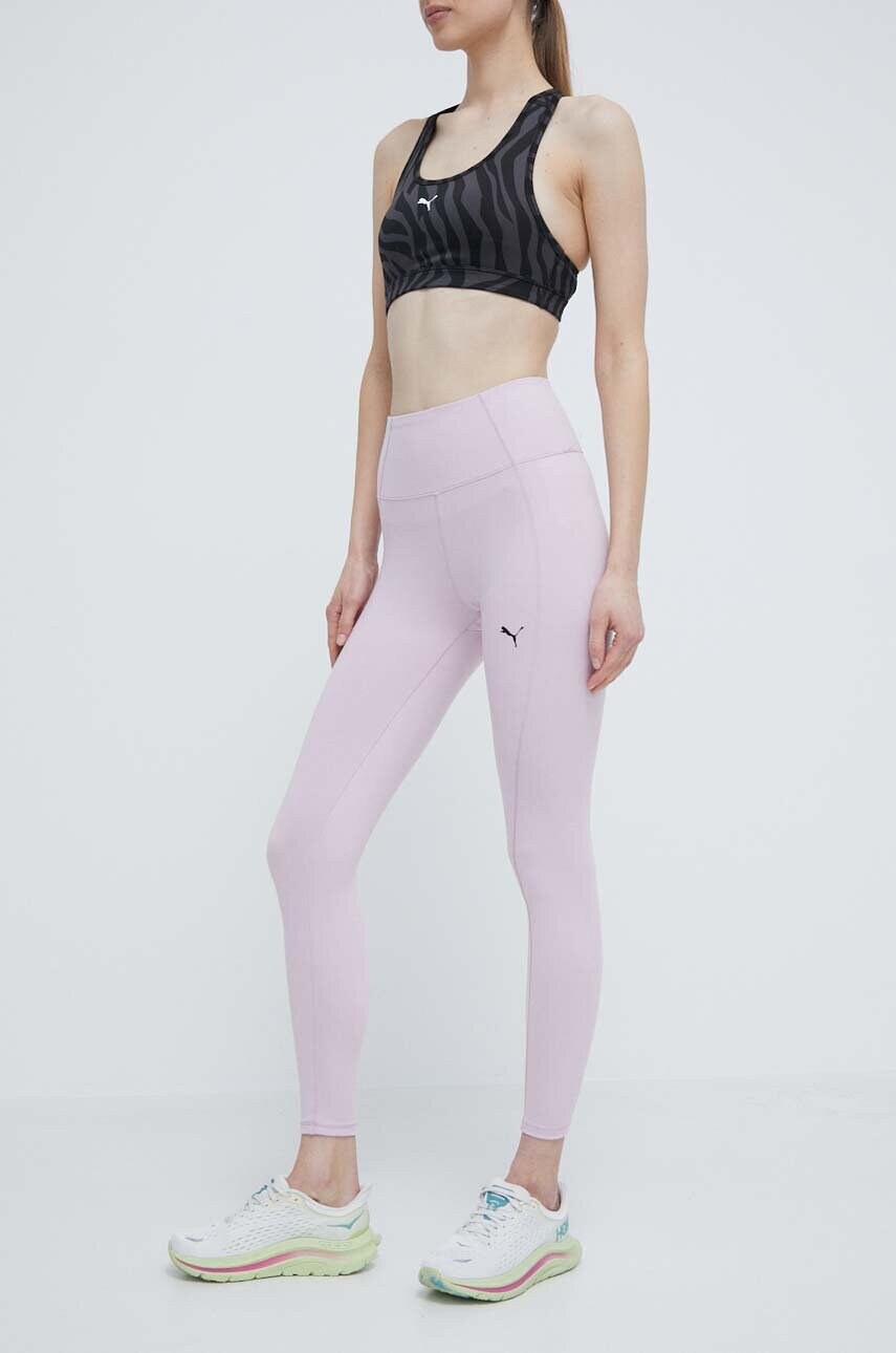 Легінси для йоги Puma STUDIO FOUNDATION колір рожевий однотонні 524847