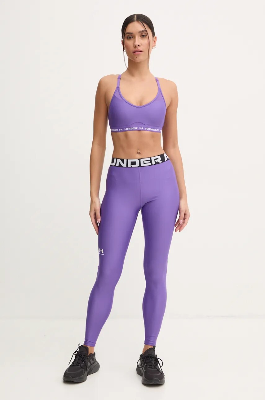 Легінси для тренувань Under Armour HG Authentics колір фіолетовий з принтом 1383559