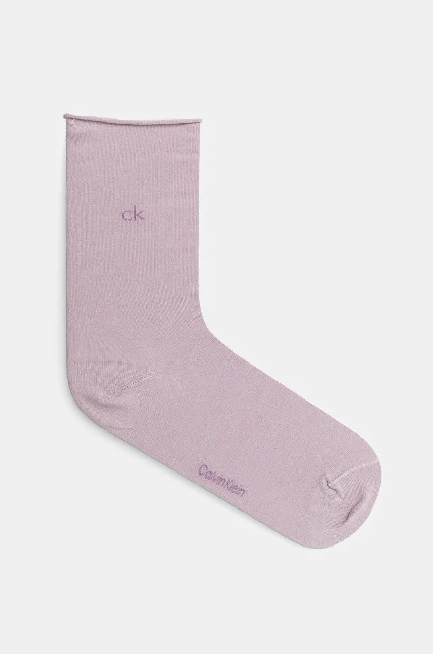 Шкарпетки Calvin Klein 4-pack жіночі колір фіолетовий 701229442