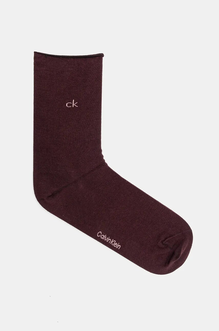 Купити Шкарпетки Calvin Klein 4-pack жіночі колір бордовий 701229442 – головне зображення