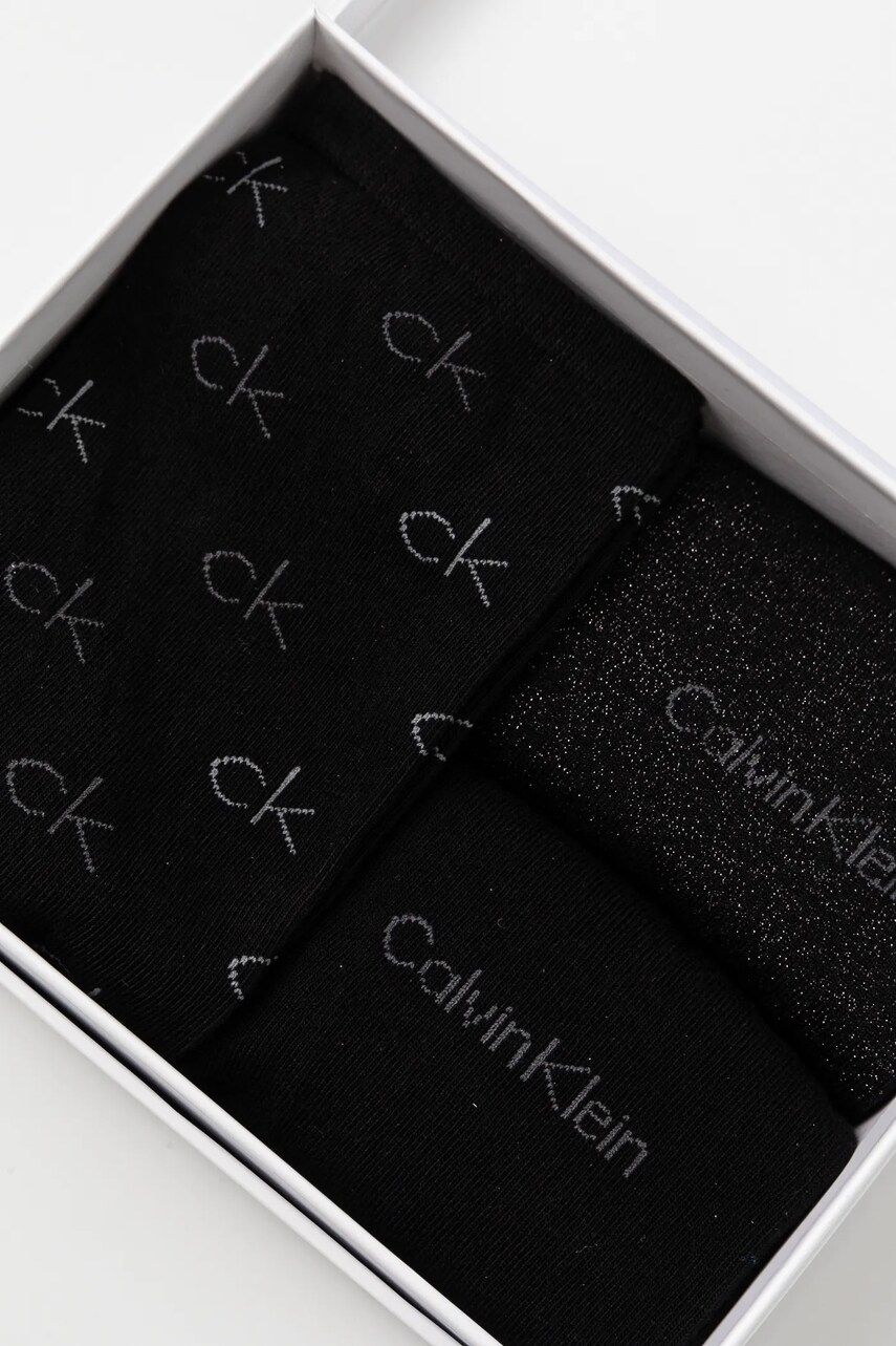 Шкарпетки Calvin Klein 3-pack жіночі колір чорний 701229444