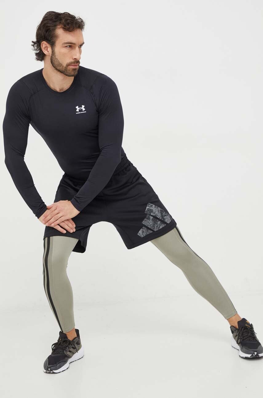Легінси для тренувань adidas Performance Techfit колір зелений з аплікацією