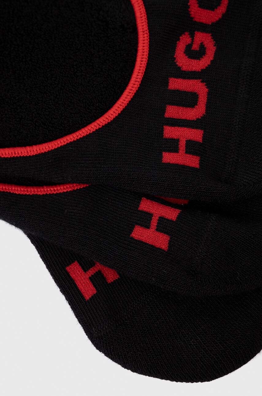 Шкарпетки HUGO 3-pack чоловічі колір чорний