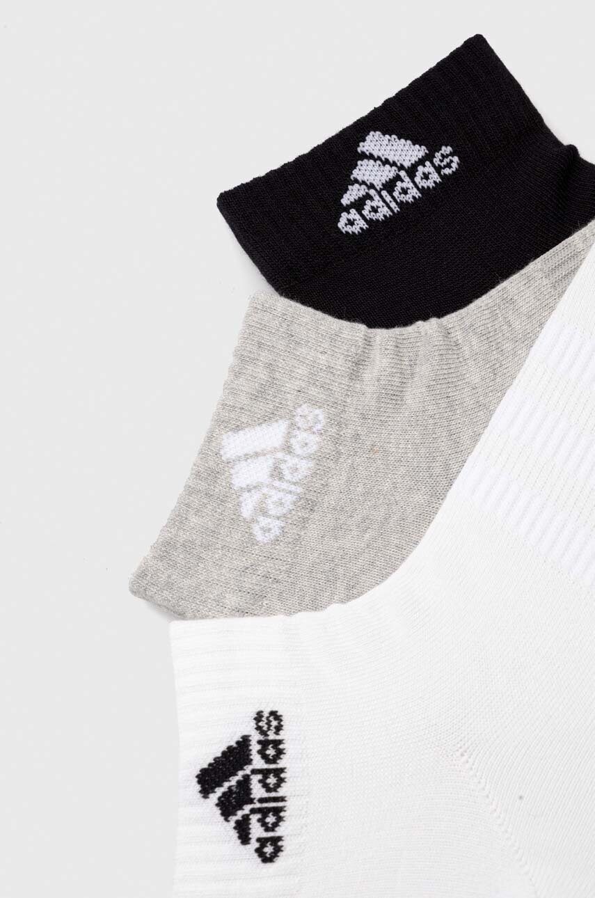 Шкарпетки adidas 3-pack колір сірий