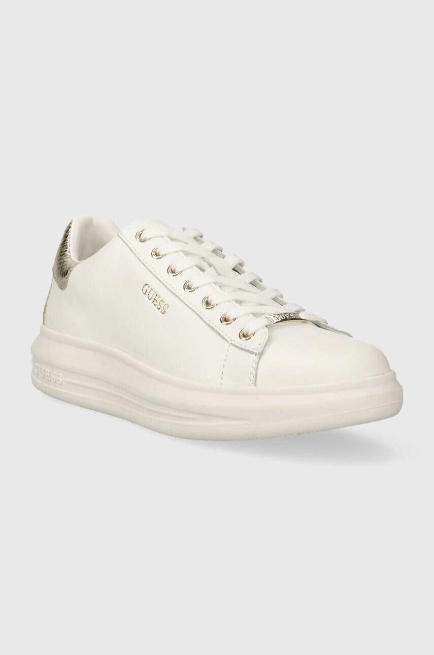 Шкіряні кросівки Guess VIBO колір білий FL8VIB LEA12