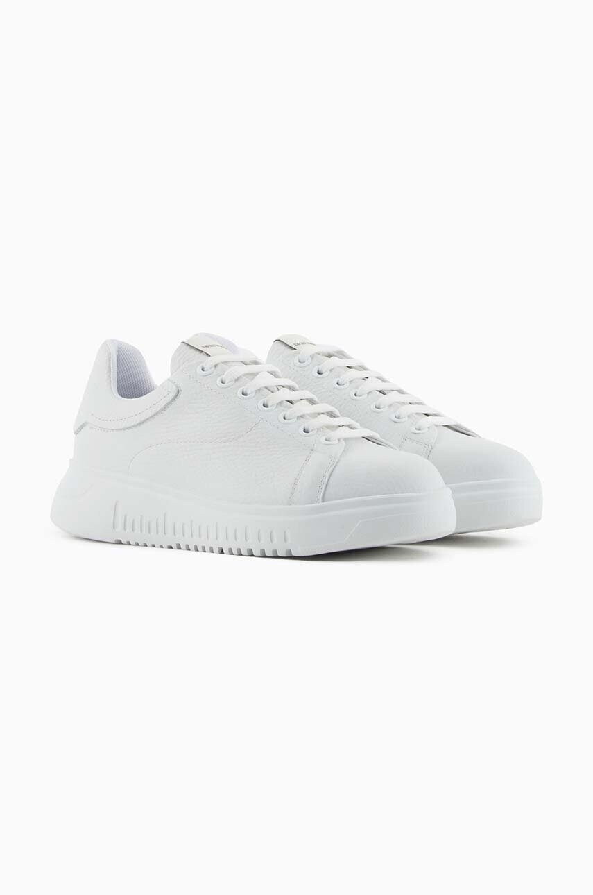 Шкіряні кросівки Emporio Armani колір білий X3X024 XF768 00001