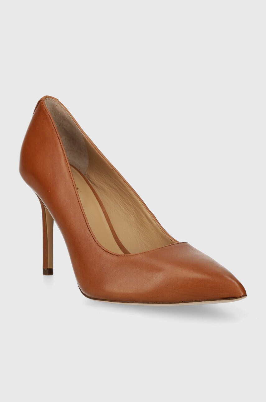 Шкіряні туфлі Lauren Ralph Lauren Lindella II колір коричневий 802940580002
