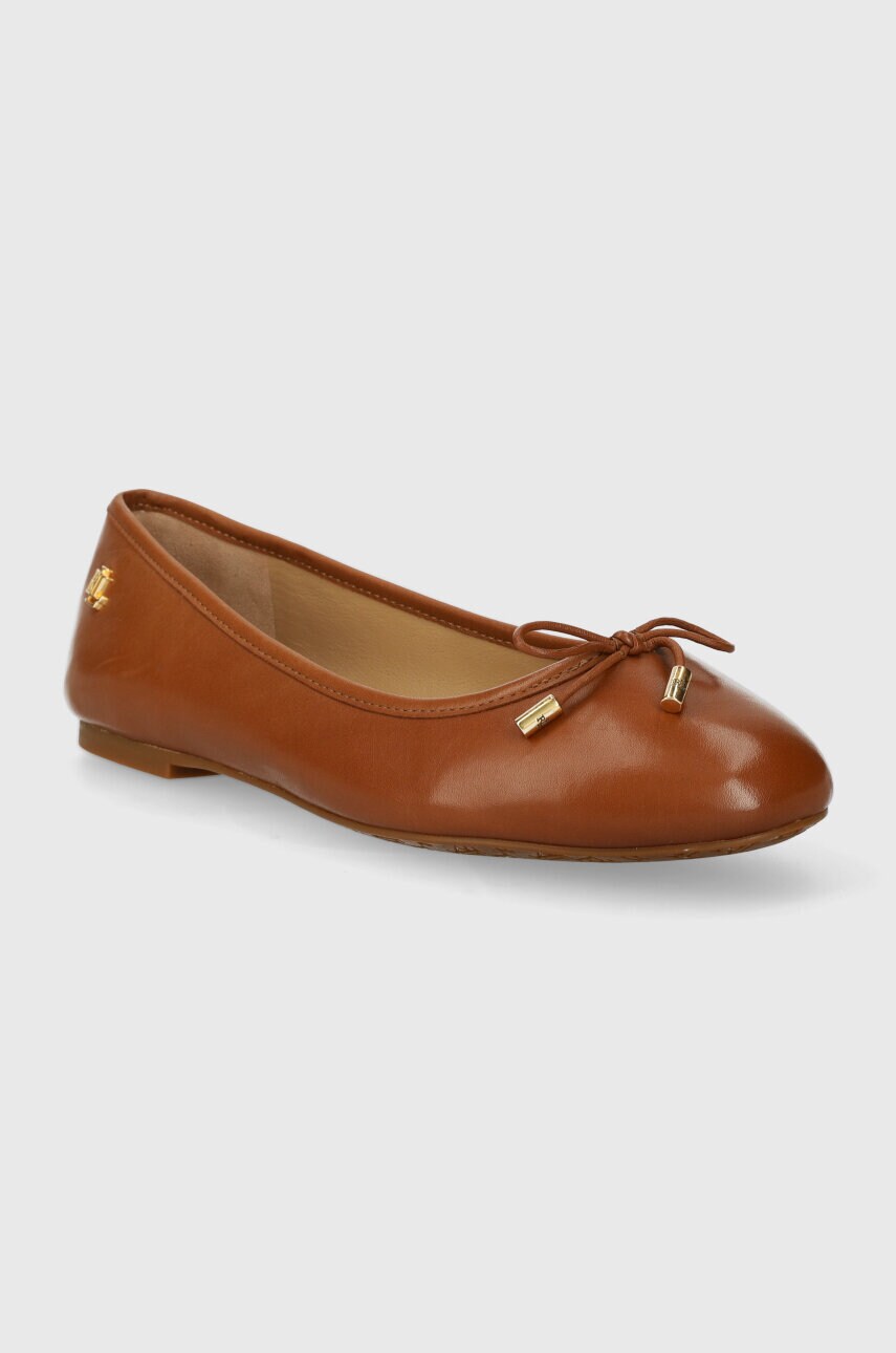 Шкіряні балетки Lauren Ralph Lauren Jayna колір коричневий  802940603002
