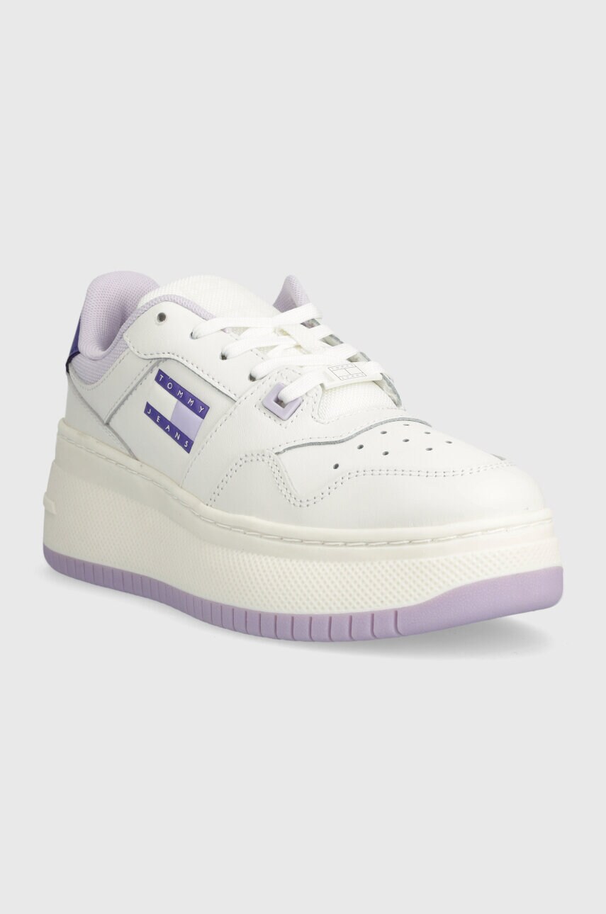 Кросівки Tommy Jeans TJW RETRO BASKET FLATFORM ESS колір фіолетовий EN0EN02506