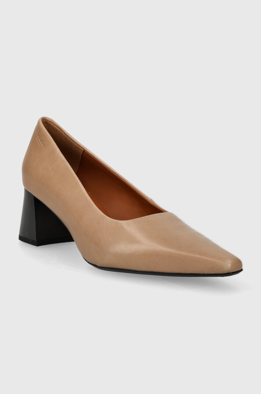 Шкіряні туфлі Vagabond Shoemakers ALTEA колір бежевий каблук блок 5740.001.09