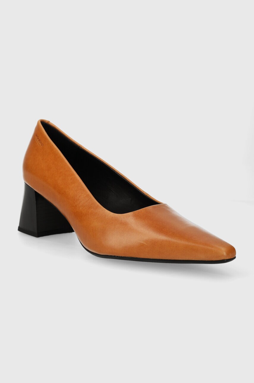 Шкіряні туфлі Vagabond Shoemakers ALTEA колір коричневий каблук блок 5740.001.22
