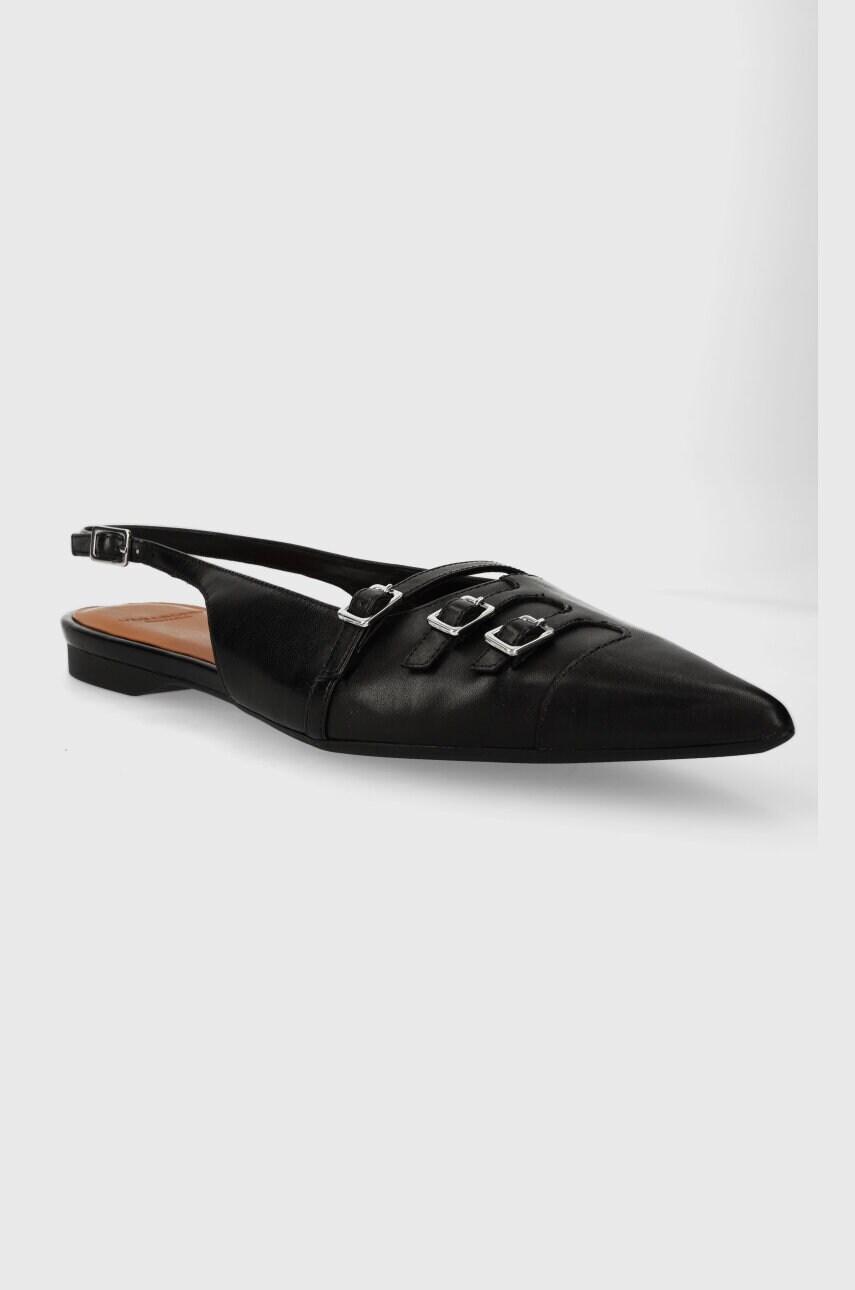 Шкіряні балетки Vagabond Shoemakers HERMINE колір чорний відкрита п'ята 5533.101.20
