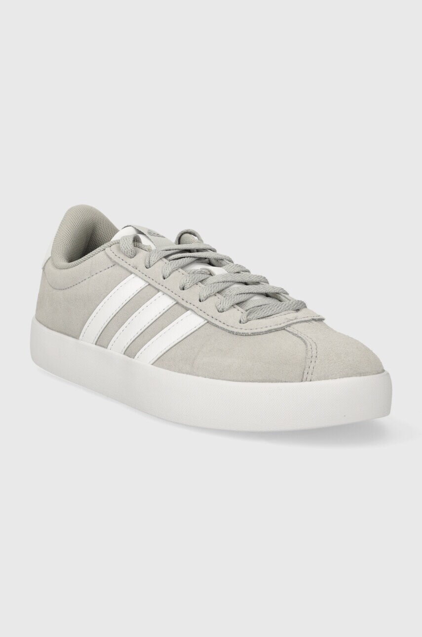 Шкіряні кросівки adidas COURT колір сірий