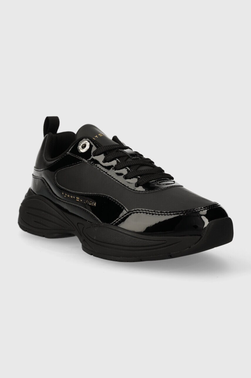 Кросівки Tommy Hilfiger WOMENS CHUNKY RUNNER PATENT колір чорний FW0FW07867