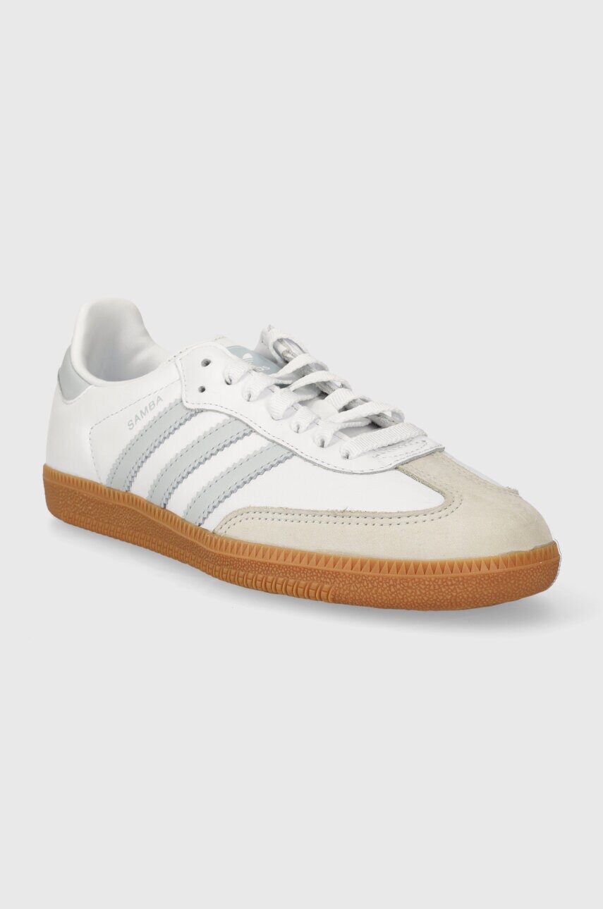 Шкіряні кросівки adidas Originals Samba OG колір білий IE0877