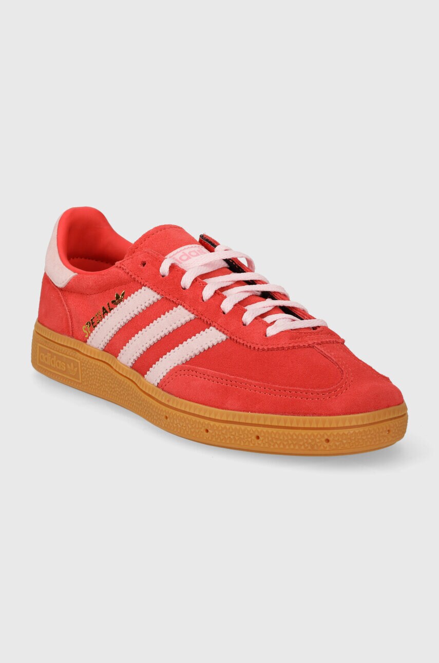 Замшеві кросівки adidas Originals Handball Spezial колір червоний IE5894