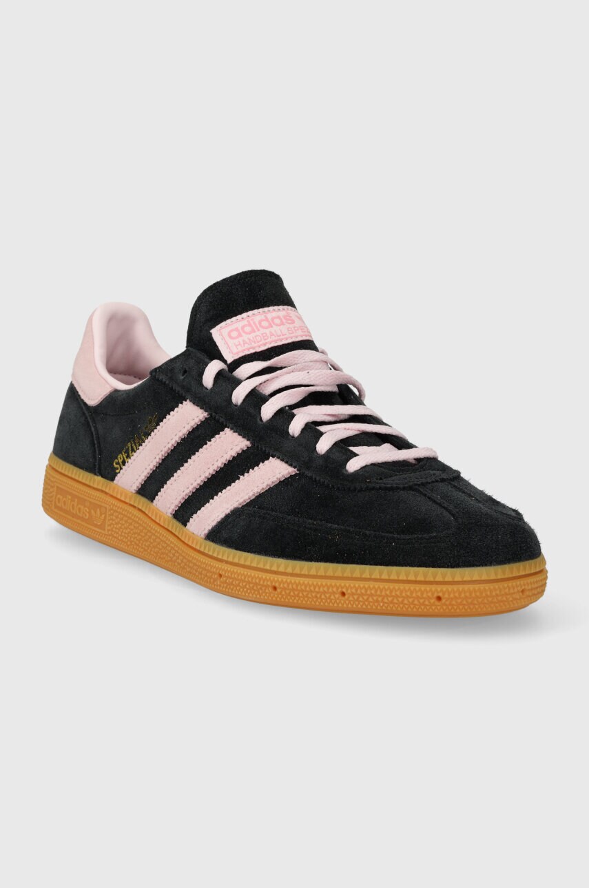 Замшеві кросівки adidas Originals Handball Spezial колір чорний IE5897