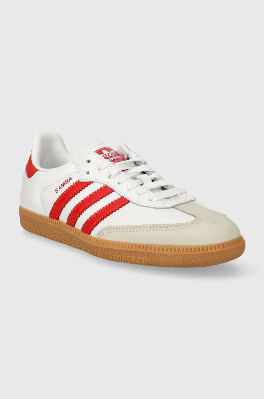 Шкіряні кросівки adidas Originals Samba OG колір білий IF6513