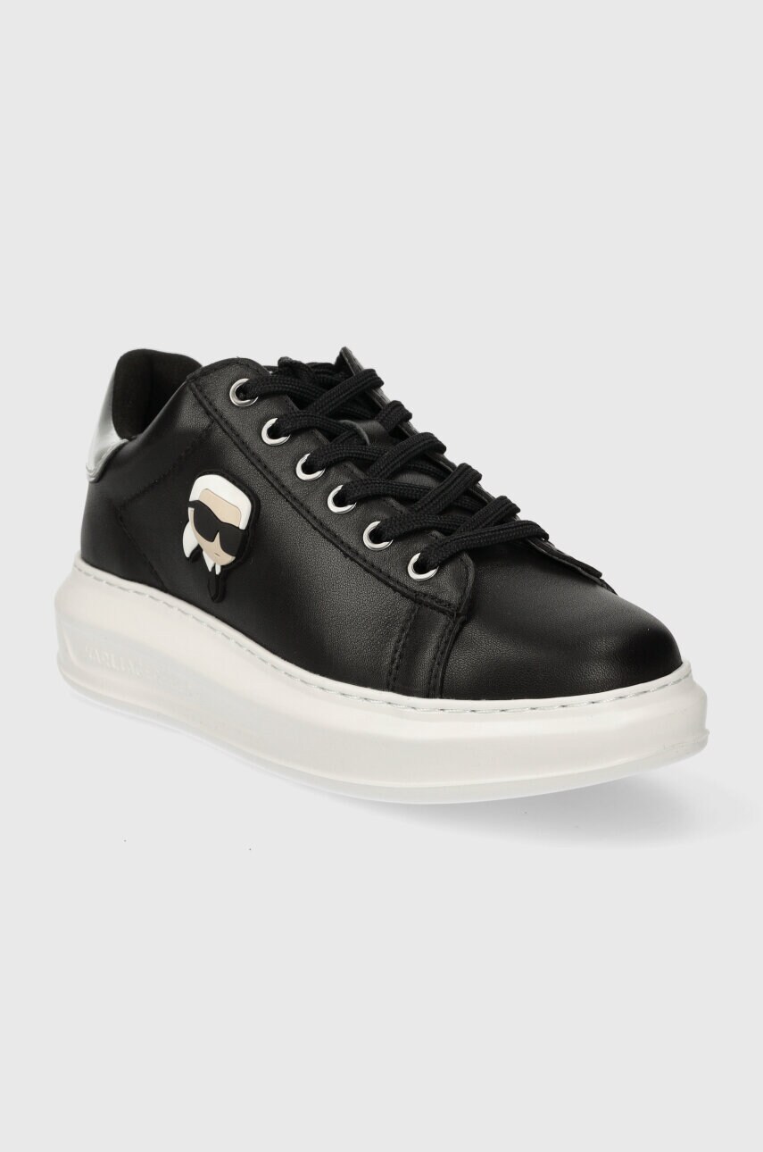 Шкіряні кросівки Karl Lagerfeld KAPRI колір чорний KL62530N