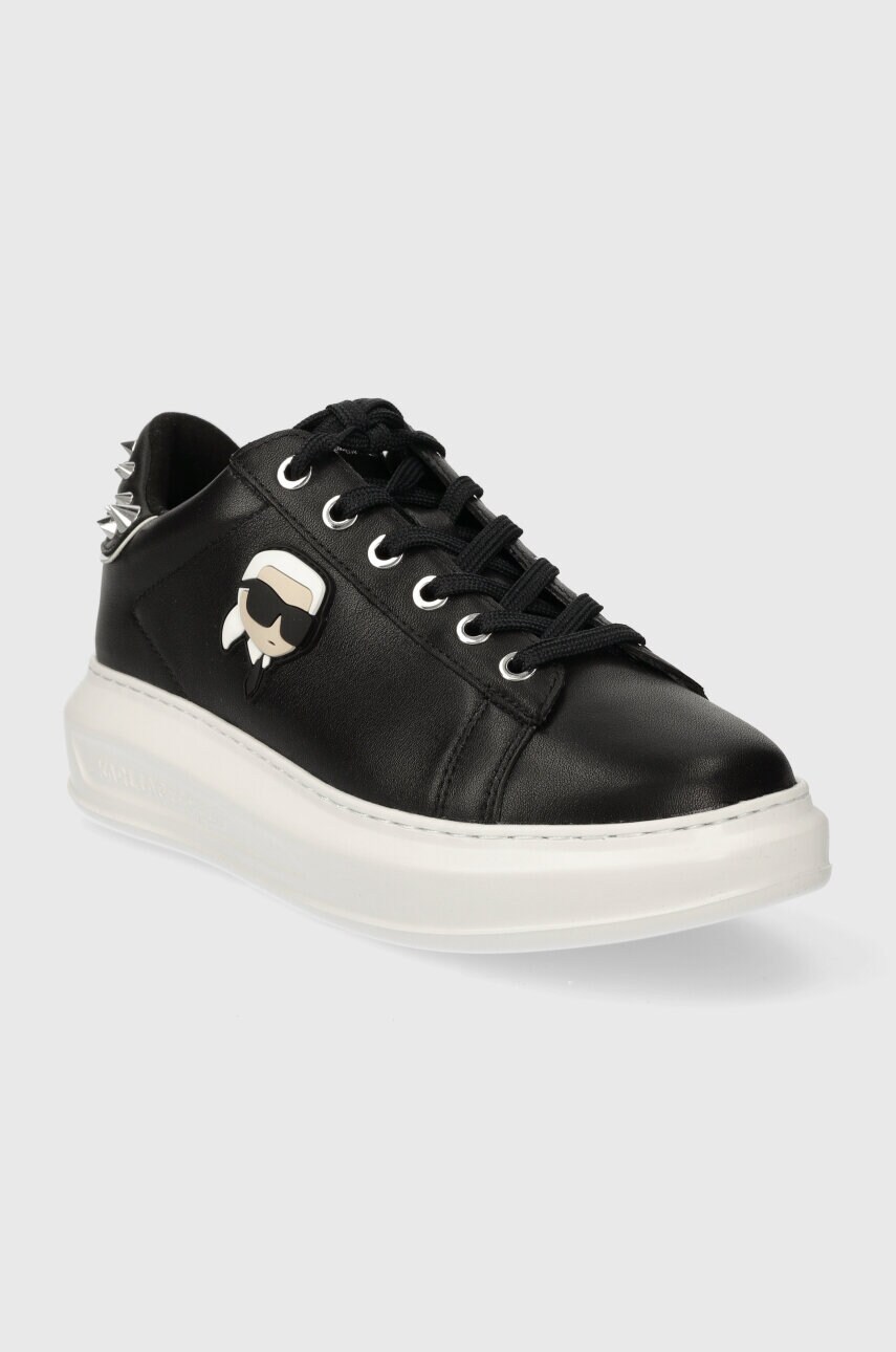Шкіряні кросівки Karl Lagerfeld KAPRI колір чорний KL62529N