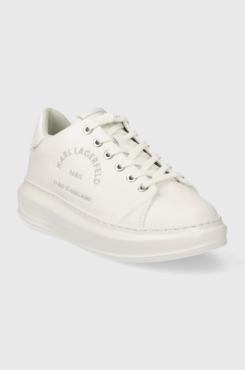 Шкіряні кросівки Karl Lagerfeld KAPRI колір білий KL62539F
