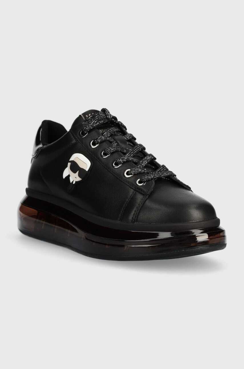 Шкіряні кросівки Karl Lagerfeld KAPRI KUSHION колір чорний KL62630N