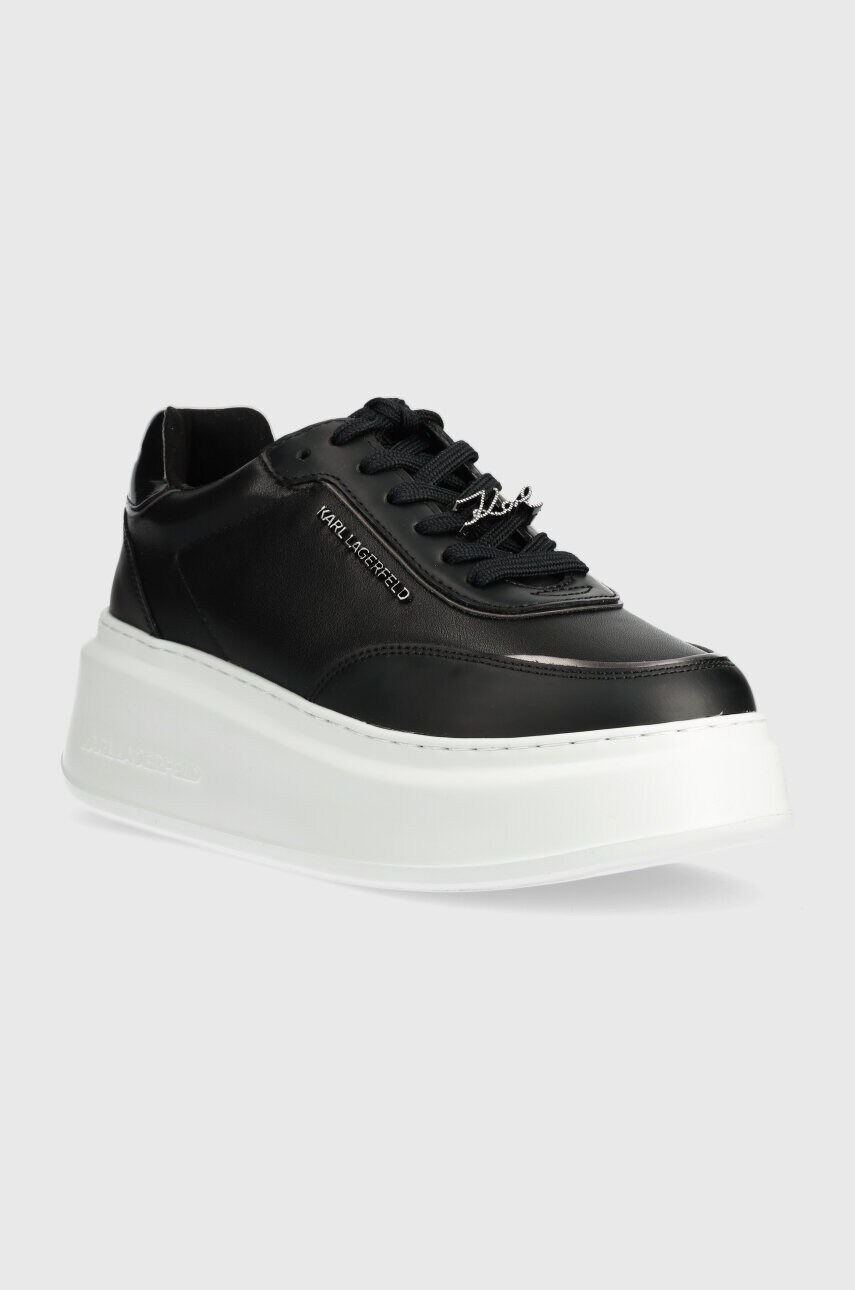 Шкіряні кросівки Karl Lagerfeld ANAKAPRI колір чорний KL63519