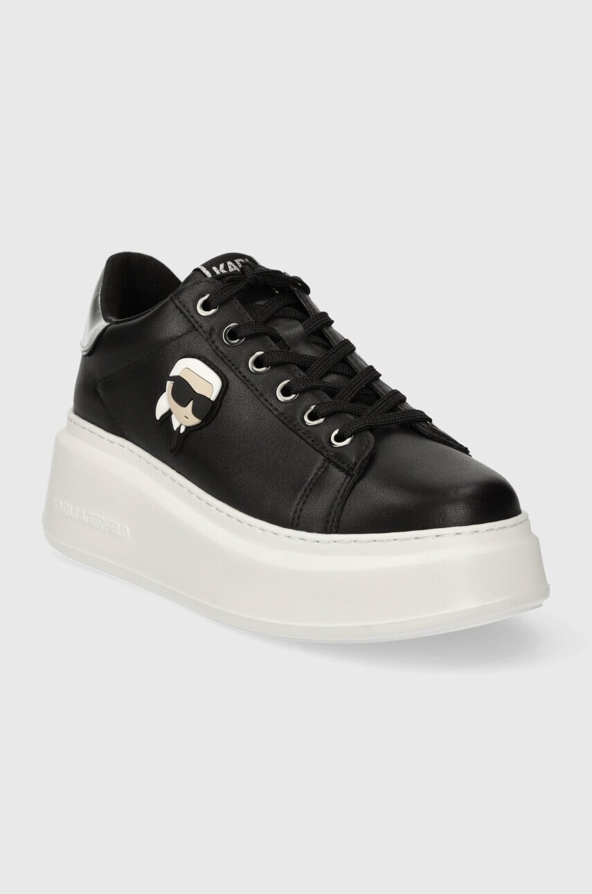 Шкіряні кросівки Karl Lagerfeld ANAKAPRI колір чорний KL63530N