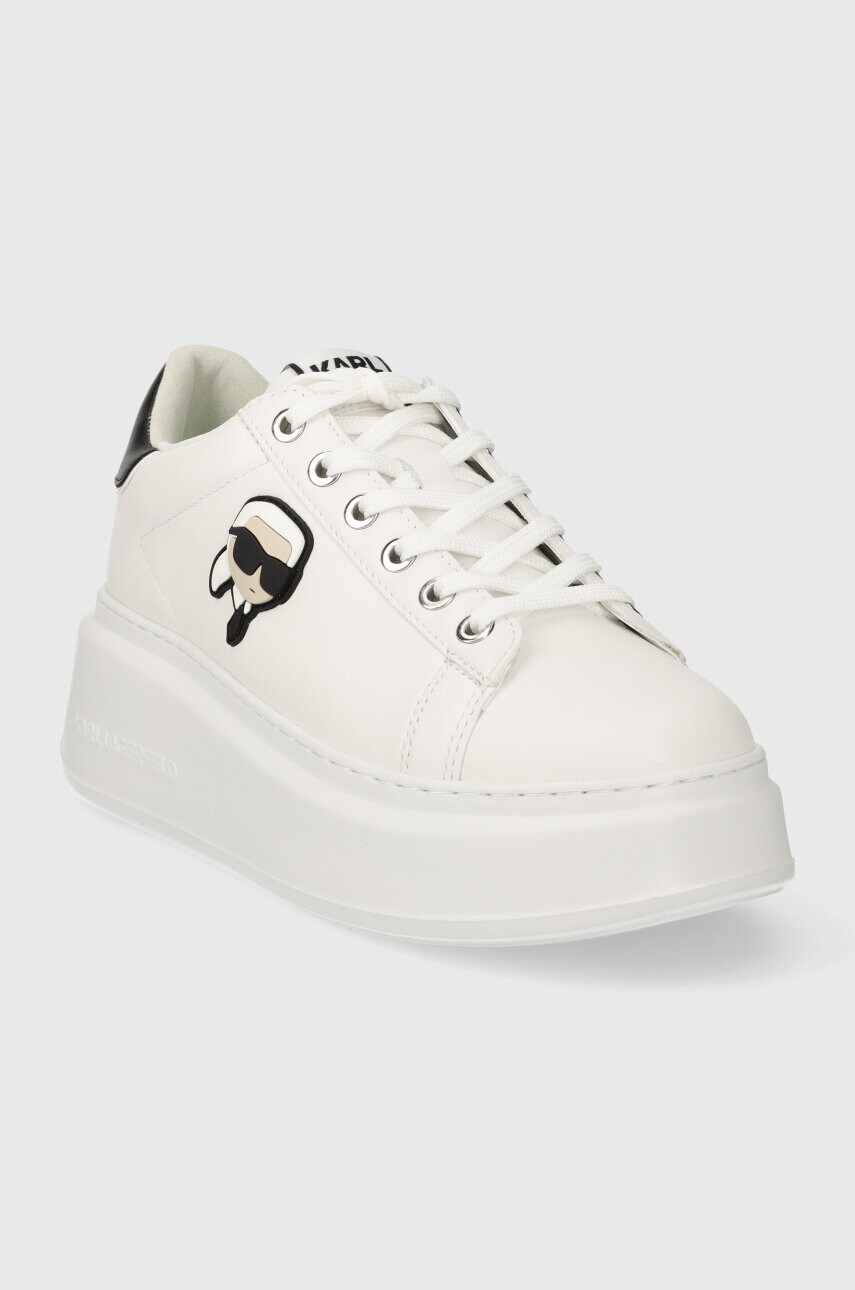 Шкіряні кросівки Karl Lagerfeld ANAKAPRI колір білий KL63530N